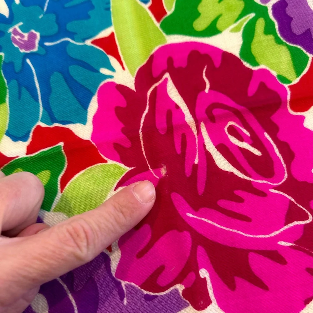 Vintage Bold Floral Large Scarf